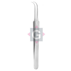 Pinzas de pestañas con estampado de diamantes de acero inoxidable Herramientas de pestañas de belleza - Product Image 2