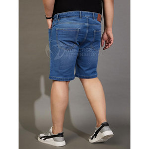 Pantalones vaqueros cortos ligeros para hombre con cremallera frontal y ajuste relajado para ropa informal Pantalones vaqueros cortos de verano para hombre - Product Image 4