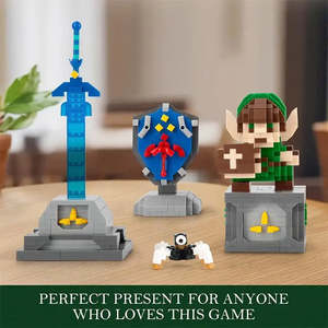 Bloques de Construcción Lego Moc Link para Zelda BOTW, Juego de Construcción Educativo con Plástico ABS, Escudo y Espada - Product Image 4