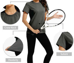 Camisetas de manga corta para hombre y mujer, moda informal, redefinida, holgada, de punto pesado, con acabado bordado - Product Image 2