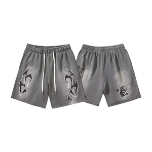 กางเกงขาสั้นสตรีทแวร์ XS ของผู้หญิง100% ผ้าฝ้ายหลวมและบางกระโปรงพิมพ์ลายดิจิตอลสปอร์ต - Product Image 5