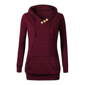 Sudadera con Capucha de Invierno para Mujer, Color Sólido, Informal, Personalizada, Teñida, de Algodón/Fibra de Bambú, con Logotipo OEM, Impresión Personalizada - Product Image 1