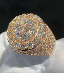 แหวนหมั้นเงินแท้ 925 ประดับโมอิสซาไนต์ทรงเหลี่ยม 3.50 กะรัต แบบวินเทจ - Product Image 1