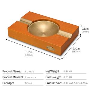 Cadeau décoratif pour la maison Salon de thé Cigarettes Accessoires Cendrier de bureau de luxe Cendrier à cigares en bois de bureau en bois massif - Product Image 4