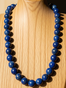 High Quality 18-Inch <b>Silver</b> 925 <b>Necklace</b> for Women Hand Knotted Design Natural Lapis Lazuli Stone Beads Freshwater Fashion - Product Image 4