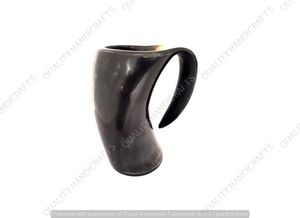 Taza de Cuerno Clásica Ecológica Hecha a Mano con Patrón Único, Acabado de Lujo, Apta para Lavavajillas, Estilo Vintage - Product Image 5