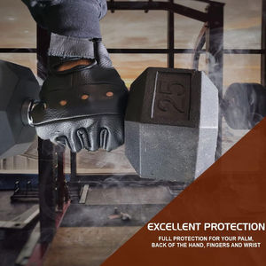 Training Gloves with Wrist <b>Support</b> for Gym Workout Weight Lifting Fitness Gloves Men Customize Logo Half <b>Finger</b> Sports Gym Glove - Product Image 5