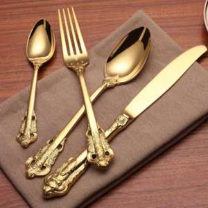 Elegant Stainless Steel Flatware Set for Party Celebrations Durable & Portable with Super <b>Mirror</b> Polish - Product Image 1