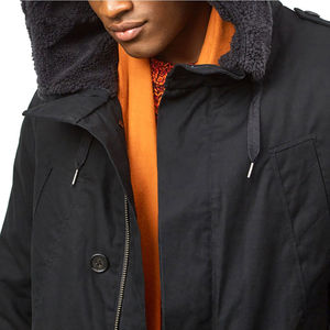 Nouvelle veste parka d'hiver pour homme, couleur unie, col montant, logo frontal, imperméable, respirante, fermeture éclair, veste décontractée, vêtement d'extérieur - Product Image 4