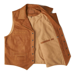 Classic Design For Customized Product <b>Leather</b> <b>Vest</b> Custom Made Logo Men <b>Leather</b> <b>Vest</b> In Stock - Product Image 4