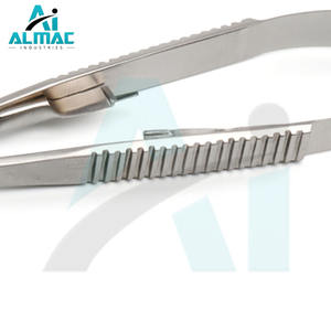 Almac castroliejo ชุดเครื่องมือผ่าตัดสแตนเลสยึดเข็ม7นิ้วแบบตรงด้ามจับแบบแบนขันสกรูเกลียวร่วมด้วยมือ CE - Product Image 5