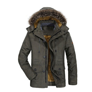 Chaqueta Parka acolchada para hombre de gran calidad, abrigo de invierno ecológico con capucha impermeable Reversible de talla grande al por mayor - Product Image 1