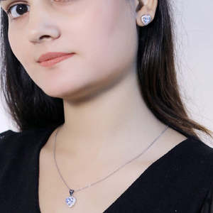 Ensemble de bijoux en argent tendance Zarkan avec zircon, diamant et perle pour mariage, fête, fiançailles, anniversaire ou cadeau - Product Image 2