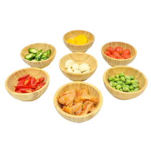 Cuencos de bambú para servir servidores personalizados de alta calidad, decoración del hogar de mimbre sólido Natural ecológico, venta al por mayor de Vietnam - Product Image 5