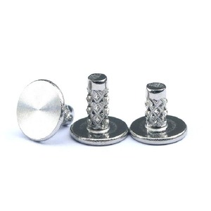 Rivet solide à tête plate à tige moletée en acier inoxydable 304 et laiton, norme DIN, résistant à la corrosion - Product Image 1