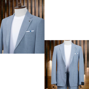 65% Polyester 35% Viscose Hommes Sport Costume Moderne Slim Fit Casual Costume D'affaires pour Bureau Voyage et Usage Quotidien - Product Image 6