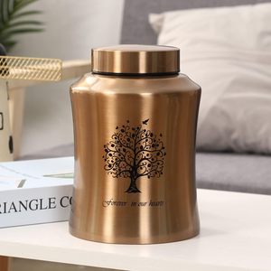 Urnas de árbol de la vida para cenizas humanas-Urnas de cremación para adultos para funeral, entierro o hogar-Cruz (160 pulgadas cúbicas de oro (árbol) - Product Image 4