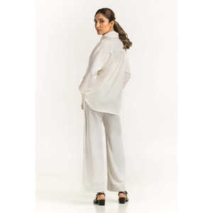 Ensemble de vêtements de sport pour femmes, coupe ample, 2 pièces, WM-COD-WS24-209T, haut en tissu mélangé et short à trois quarts de manche pour le printemps/été - Product Image 2