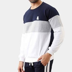 Nouvelle mode couleur bloc pull survêtement ensemble pour hommes et femmes 100% coton surdimensionné Streetwear survêtement - Product Image 6