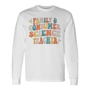 T-shirt à manches longues pour enseignant en sciences du consommateur familial, retour à l'école - Product Image 1