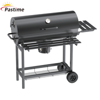 Barbecue au charbon de bois robuste en acier, forme tonneau, avec télécommande, pour cuisine extérieure et barbecue