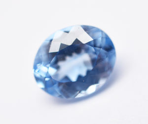 Topaze bleue de laboratoire Ovale Step Cut Énorme pierre précieuse libre 11X9mm 12X9mm 12X10mm 14X10mm 16X12mm Topaze bleue Corindon Pierre précieuse - Product Image 2