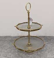 Assiette à gâteau Vantage, design moderne et luxueux, en métal et verre, pour la décoration de la maison et l'utilisation en cuisine