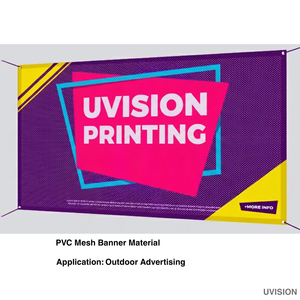 Pancarta de Malla de PVC Impresa con UV Personalizada para Exteriores, Pancarta Publicitaria Colgante Resistente al Viento - Product Image 2
