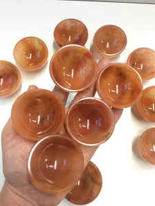 VENTE EN GROS NATURELLE FOLK CRAFTS GUÉRISON GEMSTONE CRISTAL SCULPTÉ ROUGE AVENTURINE 2 POUCES BOL EN CRISTAL D'AGATE ROUGE POUR LA DÉCORATION - Product Image 4