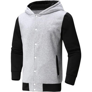 Veste de baseball en molleton de coton personnalisé pour hommes de qualité supérieure veste universitaire à capuche vierge Letterman veste universitaire sur mesure - Product Image 4