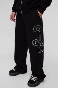 Ensemble de survêtement chaud en coton 100% avec capuche, sweat-shirt ample à broderie 3D en forme de croix, style streetwear, en solde - Product Image 6