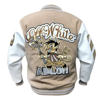 Chaqueta Varsity Roja de Alta Calidad para Mujer, Fabricada por OEM, Mangas de Piel de Oveja, Personalizable, Bordado de Chenilla de Algodón, Acolchada