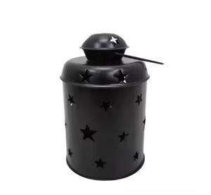 Lanterne décorative en fer faite à la main pour salle de table et éclairage festif Bougeoir décoratif Forme ovale Design attrayant - Product Image 4