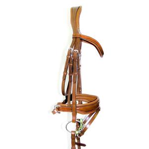 Anatomic Grackle Bridle Freeway MonoCrown Figura mexicana 8 ROSE GOLD PATENT Horse Snaffle Leather Brida Fabricante Anatomic - Product Image 6