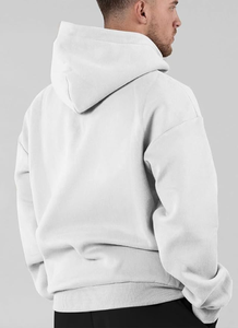 Sweat à capuche 100 % coton pour homme, en molleton, coupe oversize, respirant et écologique, avec poches - Product Image 4