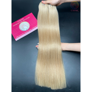 Extensión de cabello virgen humano de Vietnam 100% Cabello de un donante Doble dibujado #18 Color 22 pulgadas Paquetes de cabello liso crudo - Product Image 4