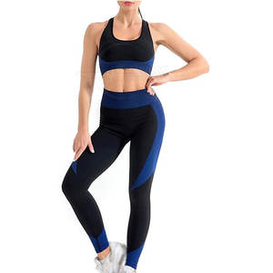Custom <b>Women's</b> Yoga Pants-High Waisted Breathable Compression <b>Tights</b> Solid <b>Pattern</b> Seamless Fitness Gym Workout Leggings Set - Product Image 2