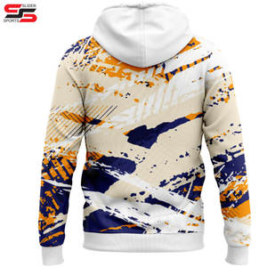 Vente en gros bon marché Sublimation surdimensionné avec poches latérales Multi Color Blank 100% Polyester Zipper Hoodies pour hommes - Product Image 2