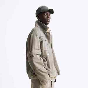 Chaqueta Vaquera de Mezclilla para Hombre, Talla Grande, Personalizada, de Manga Larga, 100% Algodón, Chaqueta Vaquera Lisa de Invierno para Hombre - Product Image 4