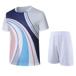 เสื้อเทนนิสแขนสั้นพิมพ์ลายสำหรับผู้ชายและผู้หญิงเสื้อแบดมินตันออกแบบได้ตามที่คุณต้องการ - Product Image 3