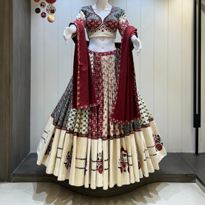 ชุดเสื้อผ้าอินเดียสำหรับผู้หญิงชุด choli navratri lehenga choli - Product Image 1