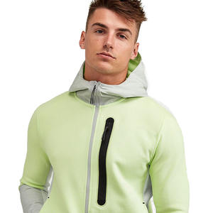 Manches longues cordon solide sweat à capuche écologique vêtements de sport d'hiver homme Gym Fitness entraînement imprimé vêtements de sport français Terry - Product Image 5