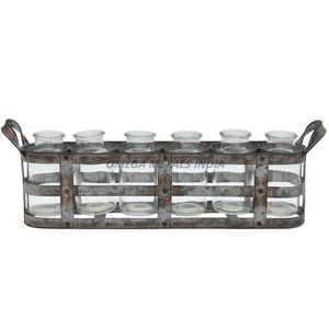 Jarrones de metal de primera calidad en elegante color negro con formas redondas y cilíndricas únicas con diseño moderno para una decoración elegante - Product Image 6