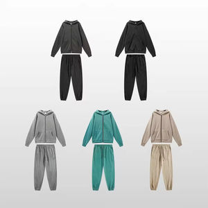 Survêtement élégant de haute qualité à fermeture éclair pour hommes, ensemble de jogging avec logo personnalisé, ensemble pantalons de survêtement et sweat à capuche, survêtements pour hommes et personnalisation - Product Image 6