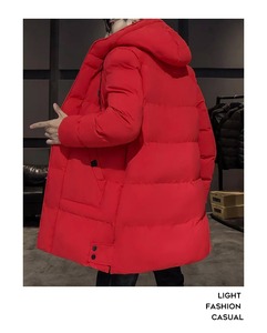 X-เสื้อโค้ทกันลมกันน้ำลำลองสำหรับผู้ชาย, เสื้อโค้ทฤดูหนาวเสื้อโค้ทสำหรับฝึกฟุตบอลเสื้อนอกอบอุ่นยาวปานกลางมีตัวอักษร - Product Image 6