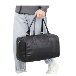 Bolsa De lona con logotipo personalizado De fábrica para hombre, bolsa De viaje De cuero De vaca loca, bolsa De viaje De fin De Semana, bolsa De lona De cuero para hombre y mujer - Product Image 2