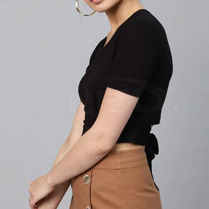 Ropa de mujer de alta calidad, Top corto con estilo, venta al por mayor, Top corto de mujer de diseño único para venta en línea - Product Image 3