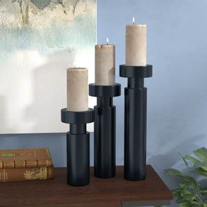 Portavelas decorativo de madera maciza, diseño de madera Natural apilado para una iluminación única y una decoración elegante para el hogar - Product Image 5