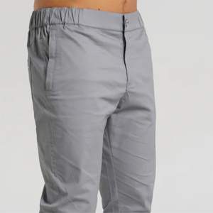 Pantalon polyvalent pour homme, coupe ajustée avec ceinture élastique confortable, poches fonctionnelles et ourlet ouvert - Product Image 5