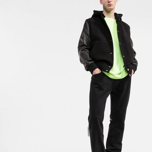 Customized OEM Winter Front Logo Breathable Plus Size <b>Men's</b> Varsity College Baseball <b>Jackets</b> Wholesale - Product Image 2